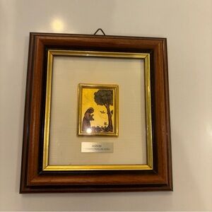 Framed Foul Art St. Francis of Assisi Gold Accents Italy